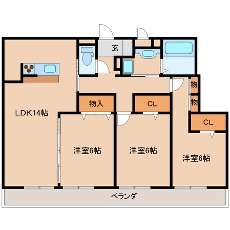 奈良駅 徒歩11分 2階の物件間取画像